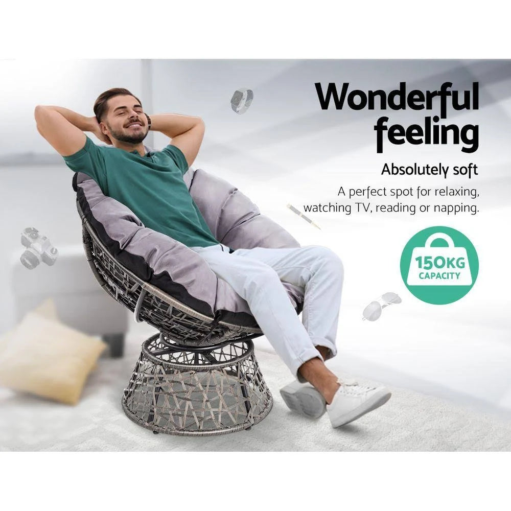 Grey Papasan Chair P991928