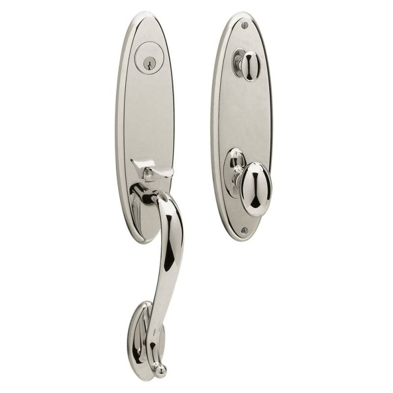 Lifetime PVD Polished Nickel Escutcheon Full Dummy Handleset with Egg Knob N92151