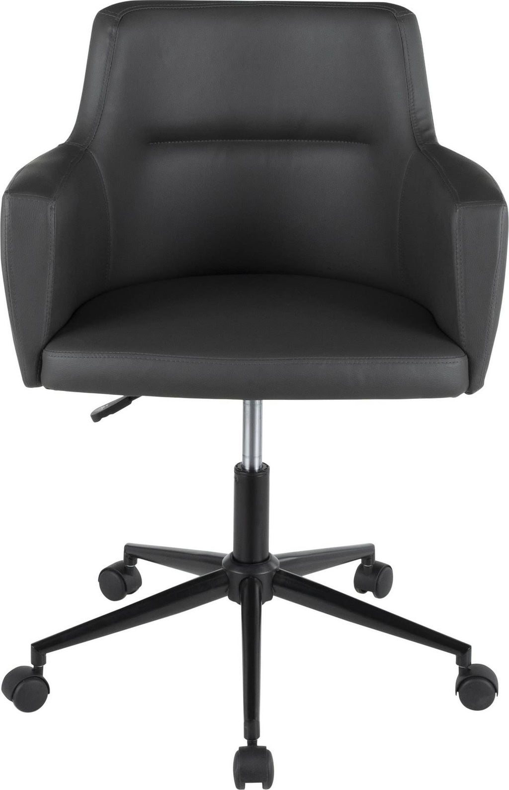 Grey Faux Leather Office Chair H9746