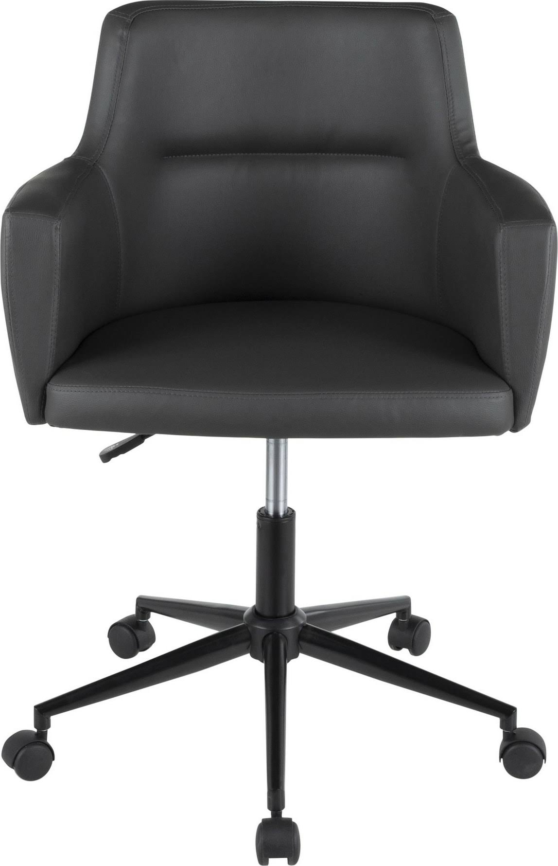 Grey Faux Leather Office Chair H9746