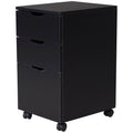 Black 3 Drawer Rolling File Cabinet V462677