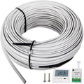 Floor Heating Cable 145.3 Square Feet Waterproof Insulated Temperature Control Panel Pack of 2 U2752