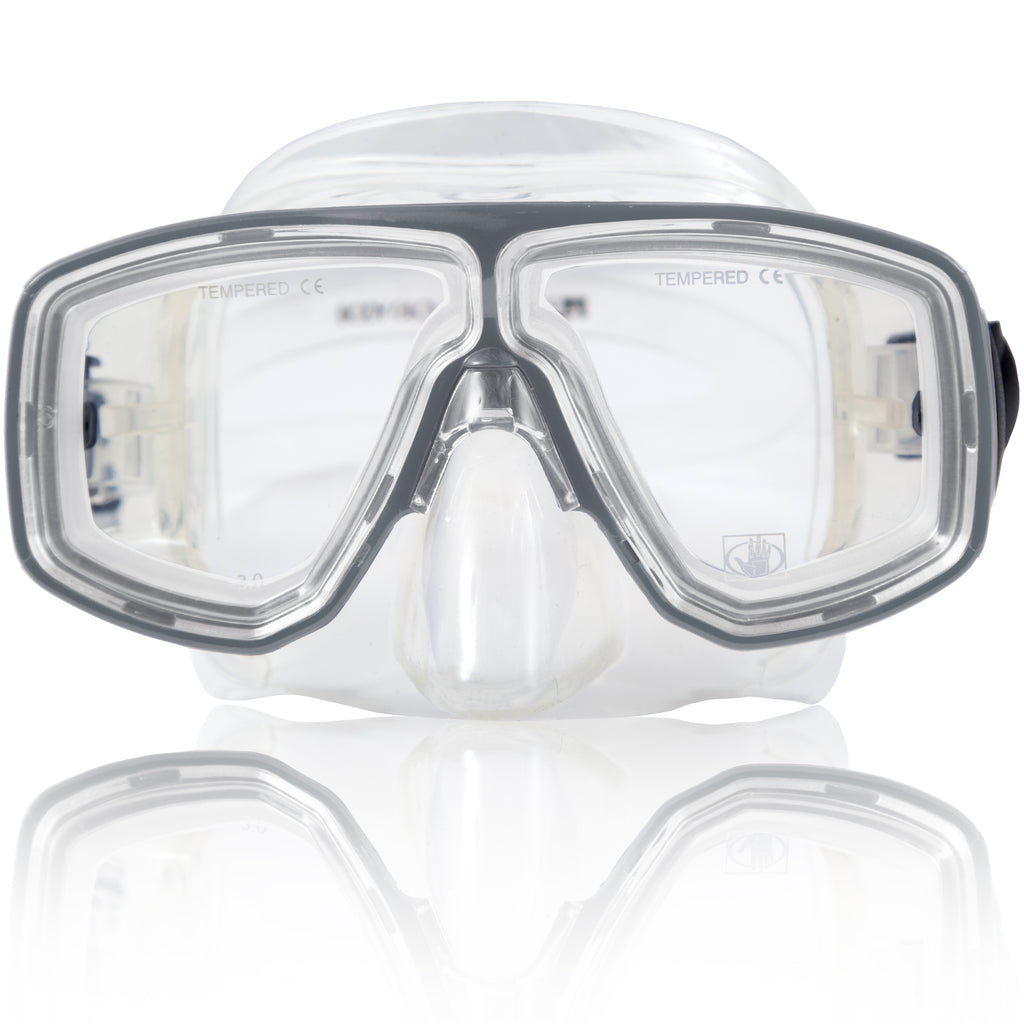 Silver Optical Corrective Lens Swim Mask R2568