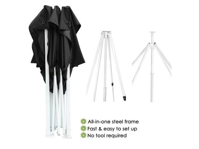 10x10 ft Pop Up Canopy with Sidewall Instant Shelter Tent W455