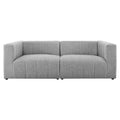 Light Grey Fabric Loveseat Sofa U6351