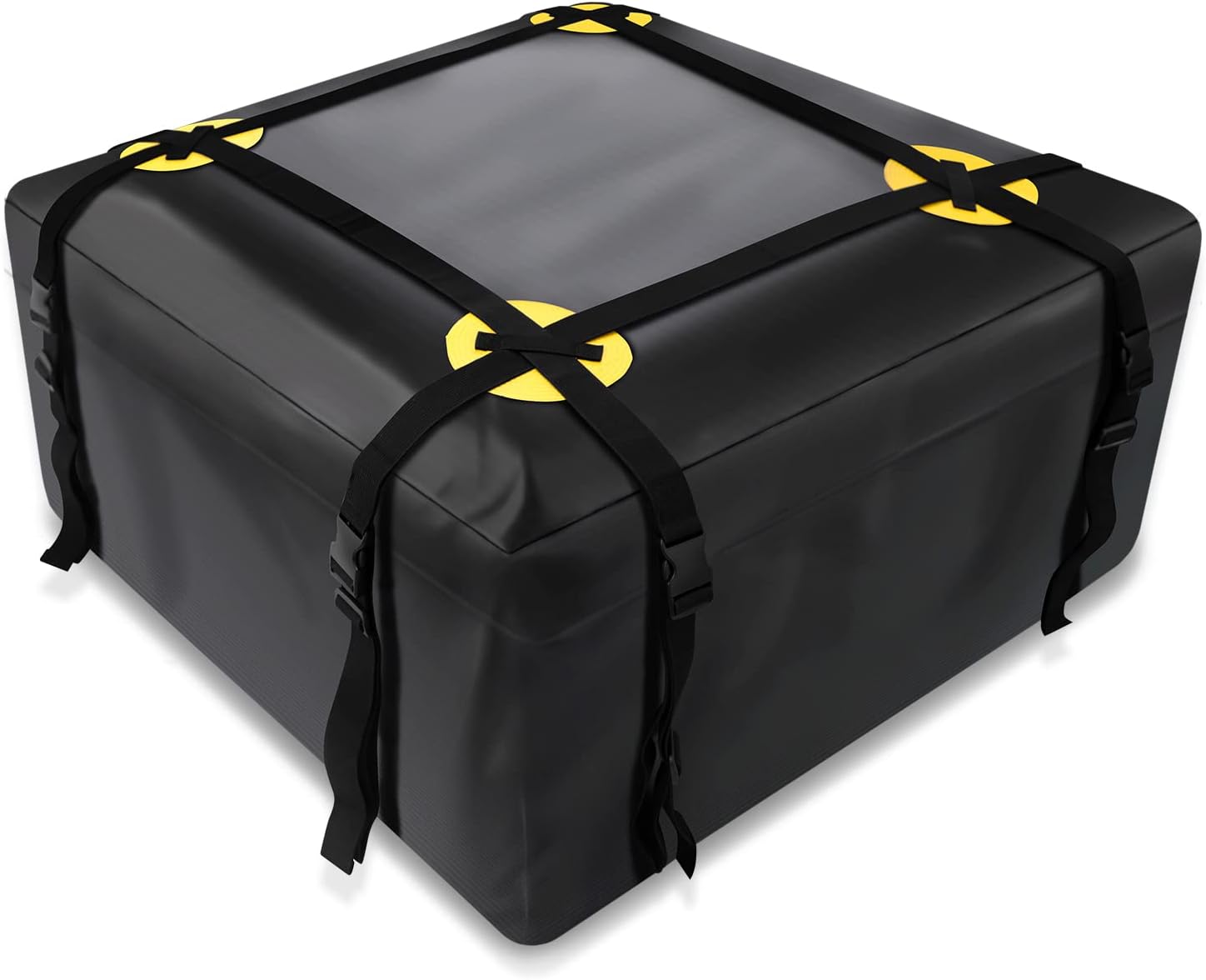 Car Roof Bag Waterproof Rooftop Cargo Carrier with Anti-Slip Mat and 6 Heavy-Duty Straps (15 Cubic Feet) Y53658
