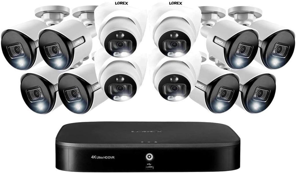 16-Channel 4K UHD DVR Surveillance System with 3TB and 8 Bullet Cameras and 4 Dome Cameras N47575