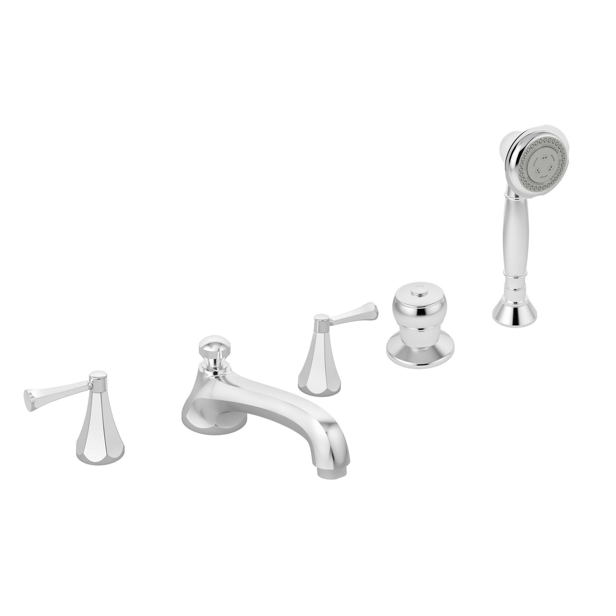 2-Handle Deck Mount Roman Tub Faucet in Polished Chrome S300106