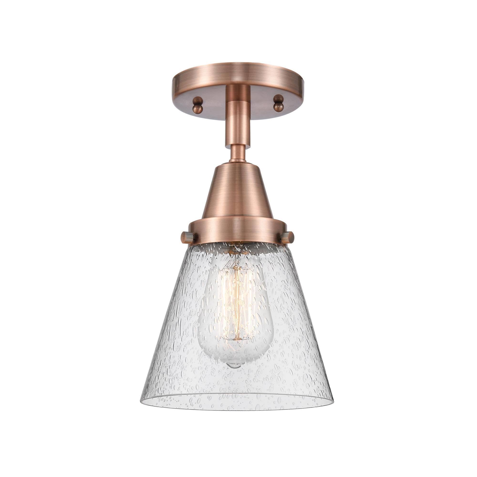 Antique Copper Small Cone Flush Mount P436972