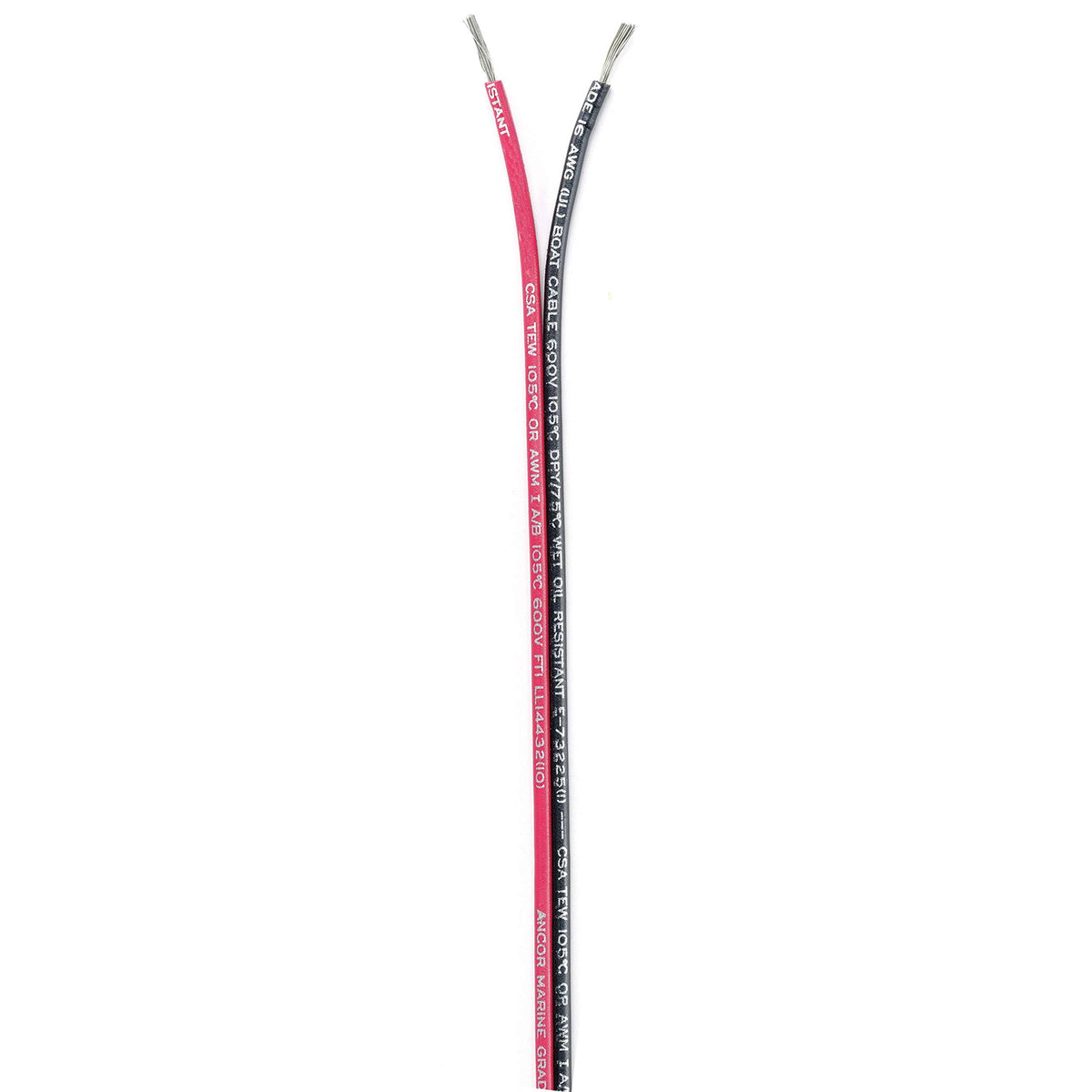 16/2 AWG 250' Red/Black Flat Ribbon Bonded Cable U529